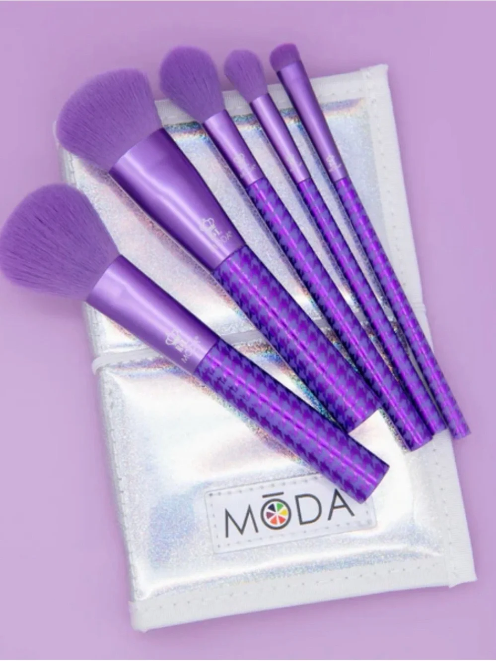 Shi by JOURNEYS Metallic Purple 5-Piece Makeup Brush Set